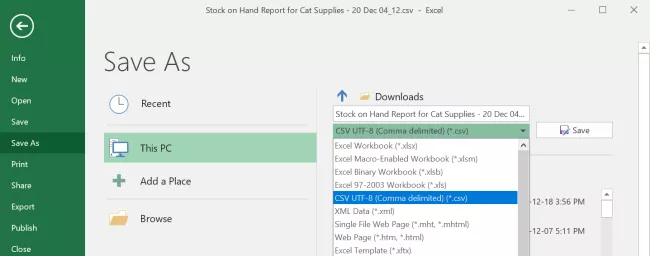 Excel windows