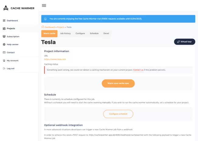 Cache Warmer project detail